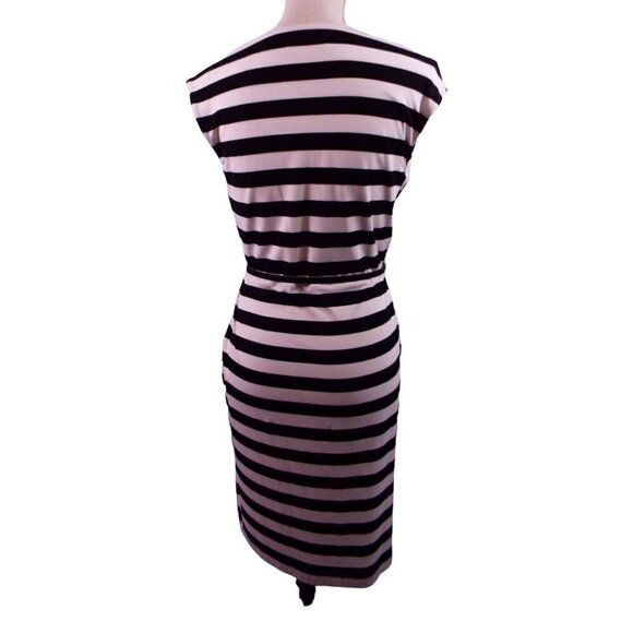 Calvin Klein Women's Wrap Front V-Neck Belted Waist Cap Sleeve Dress - Size 4 - Picture 8 of 16